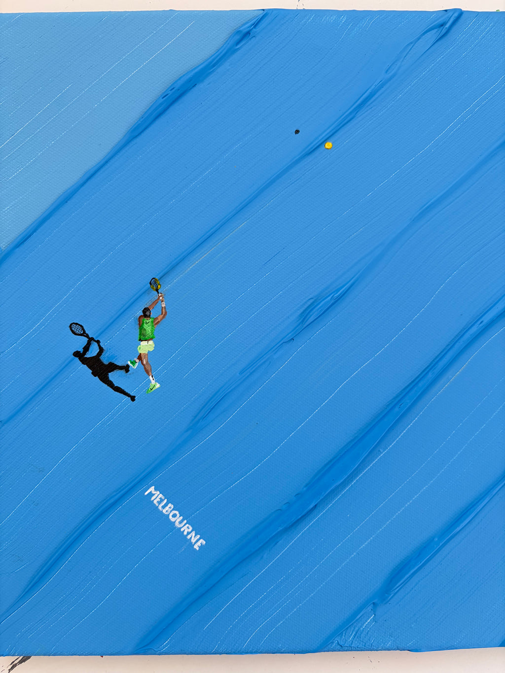 Alcaraz “Down the line, Down Under” Original Painting