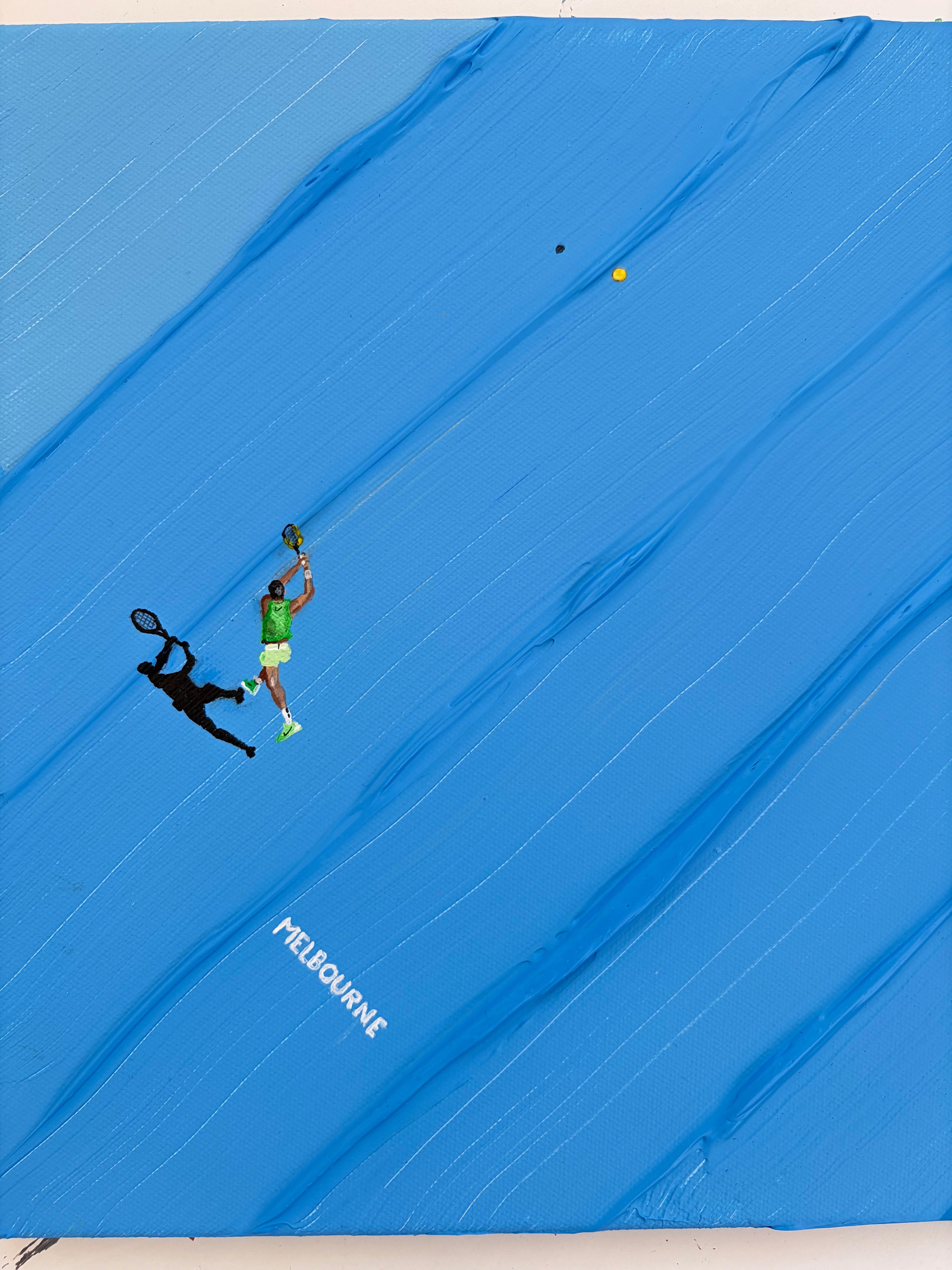 Alcaraz “Down the line, Down Under” Original Painting