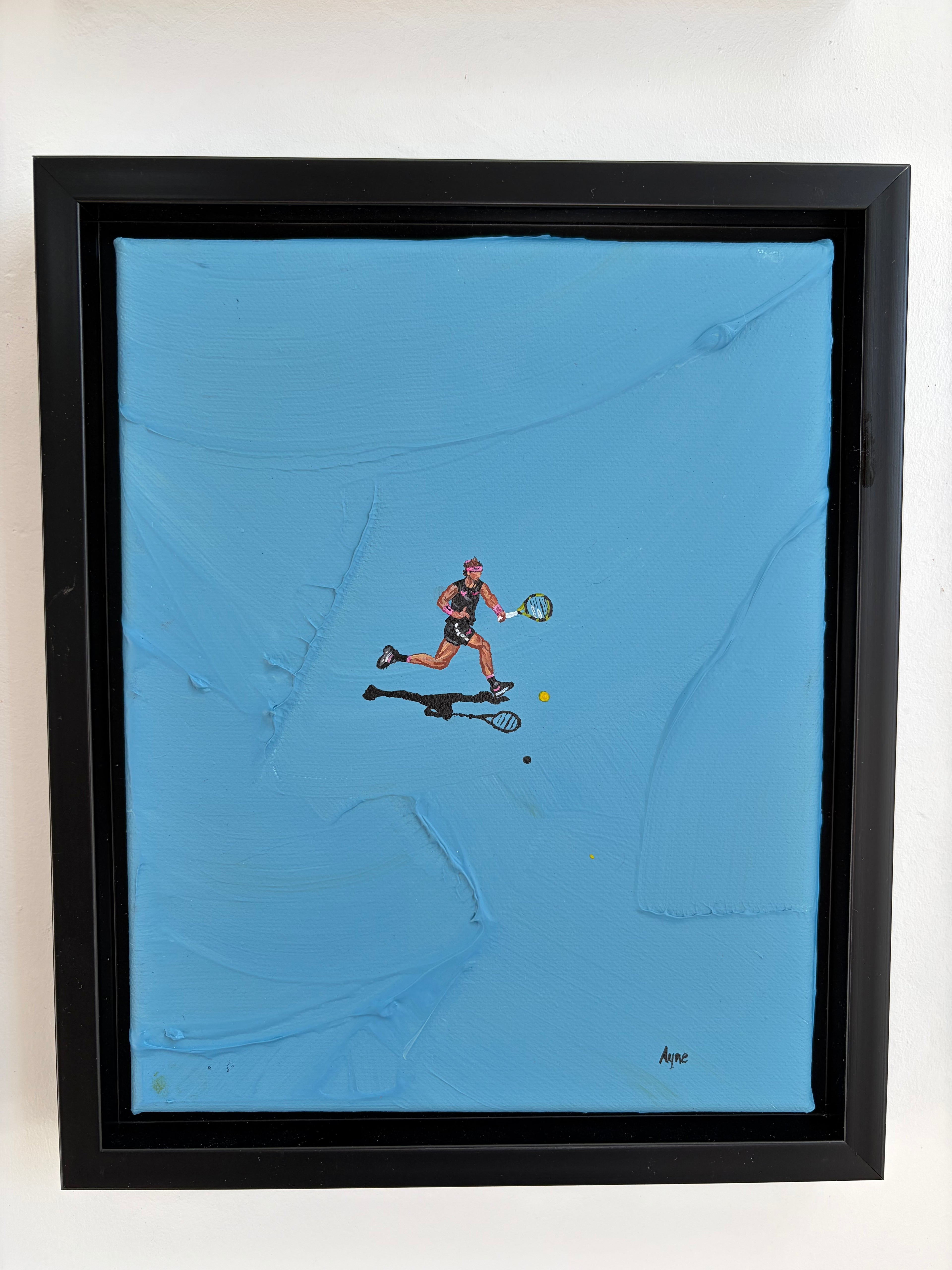 Mini Rafa “Running Forehand II” Original Painting