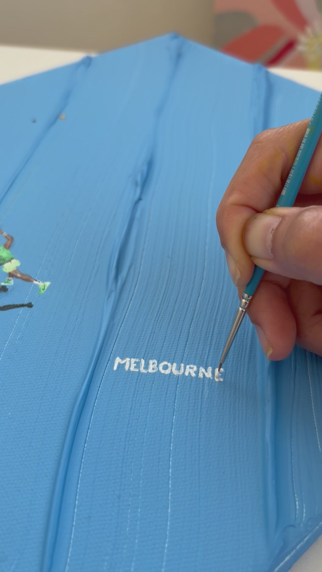 Alcaraz “Down the line, Down Under” Original Painting