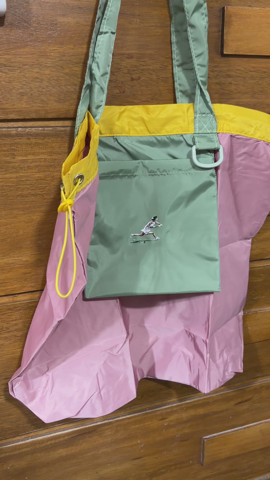 AE Tennis Illustration Drawstring Tote Bag