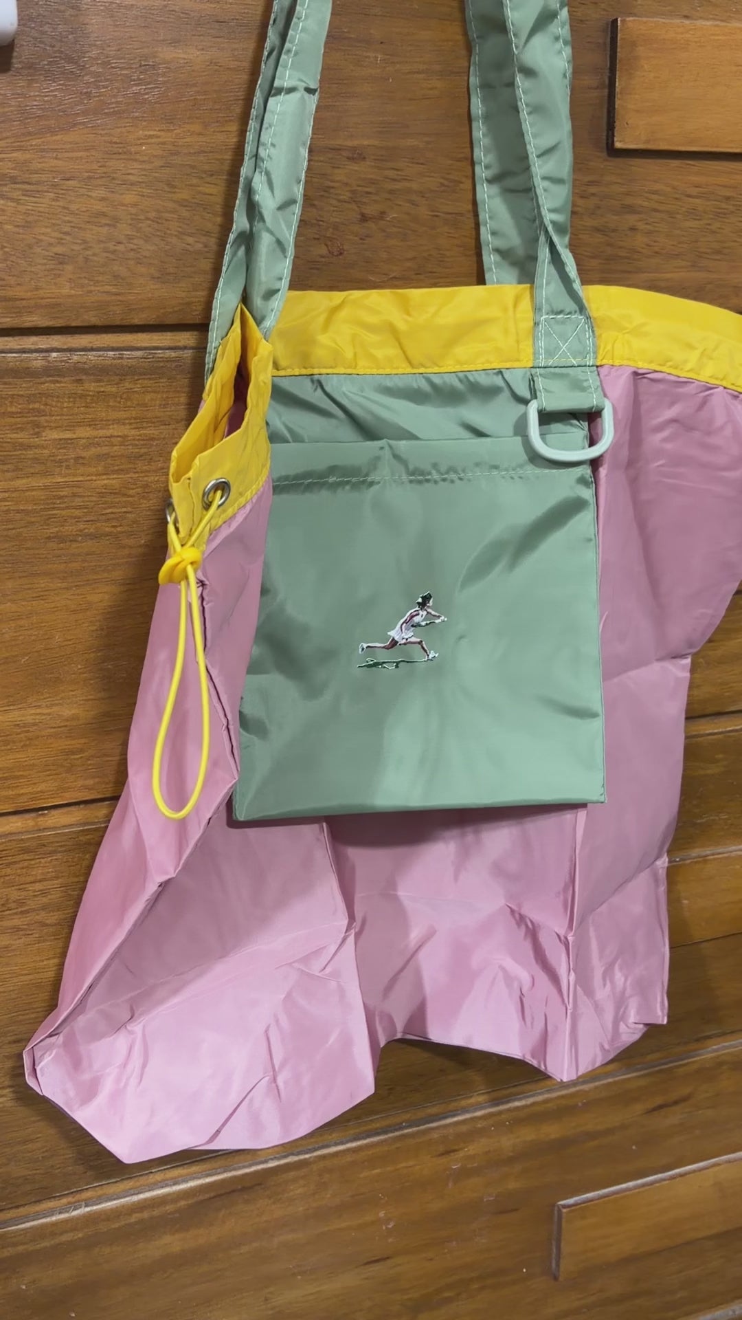 AE Tennis Illustration Drawstring Tote Bag