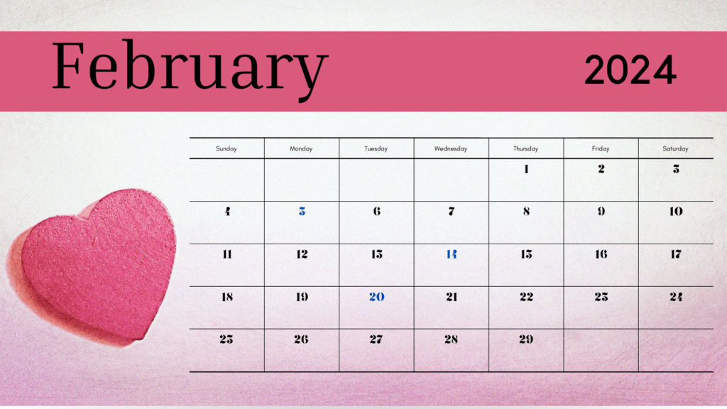 February 2024 calendar